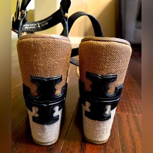 Tory Burch logo wedges